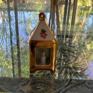 Limoges White and Gold White Miniature Lantern